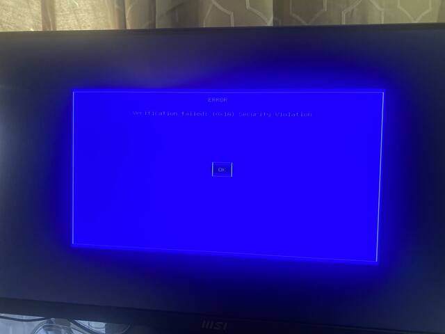 Boot message