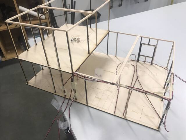 Framework with wiring